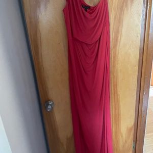 Red evening dress